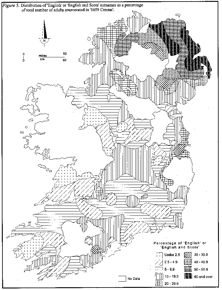 OLD IRELAND IRISH MAP Genealogy Obrin Ocallahan Oconner Oconnor Oclery SURNAMES