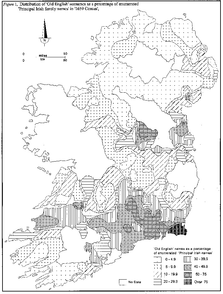 OLD IRELAND IRISH MAP Genealogy Rockford Sansfield Sherlock St Lawrence SURNAMES 